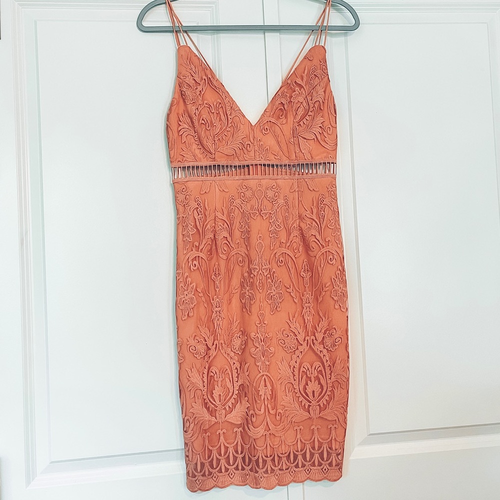 Pink Lily- All the Adoration Dusty Rose Dress- NEW